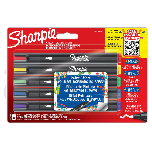 Sharpie Creative Acrylic Marker &ndash; 5 kpl setti (akryylitussit)
